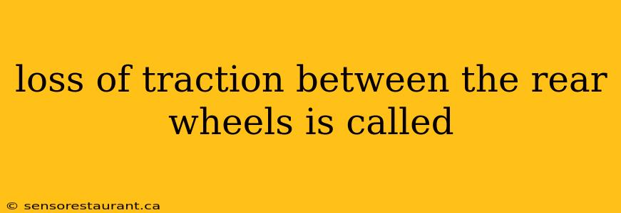 loss of traction between the rear wheels is called