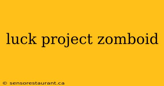 luck project zomboid