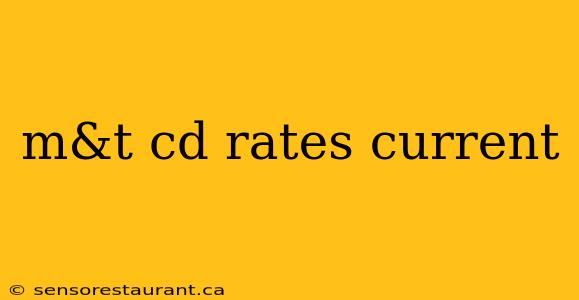 m&t cd rates current