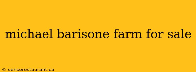 michael barisone farm for sale