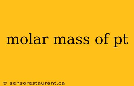 molar mass of pt