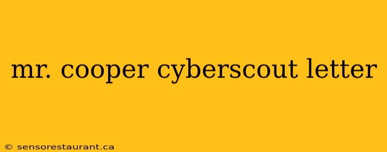 mr. cooper cyberscout letter