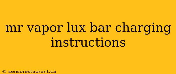 mr vapor lux bar charging instructions