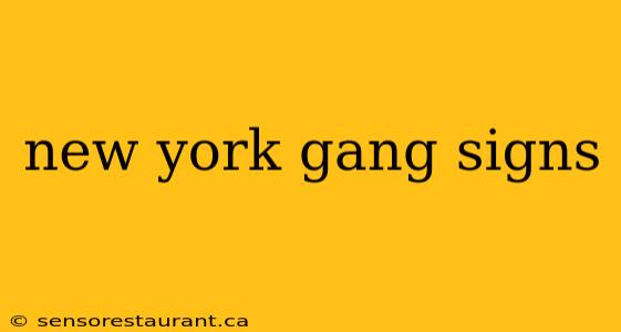 new york gang signs