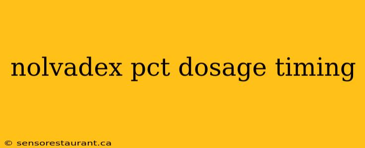 nolvadex pct dosage timing