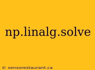 np.linalg.solve