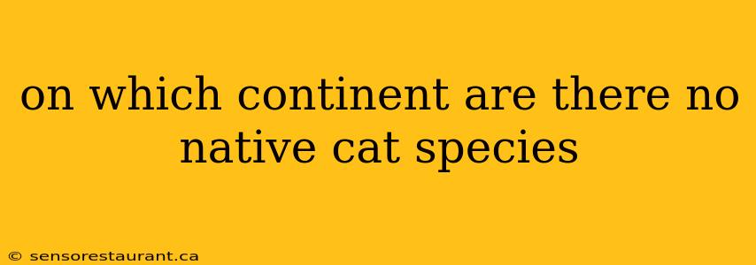 on which continent are there no native cat species