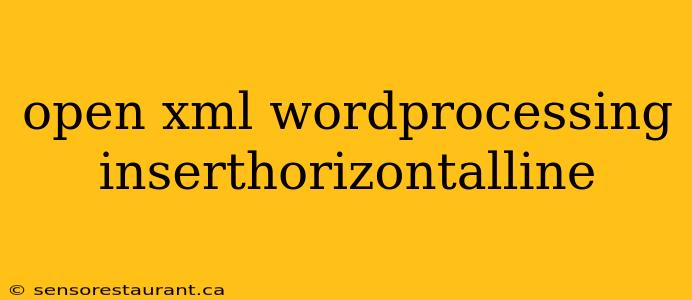 open xml wordprocessing inserthorizontalline