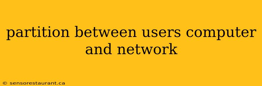 partition between users computer and network