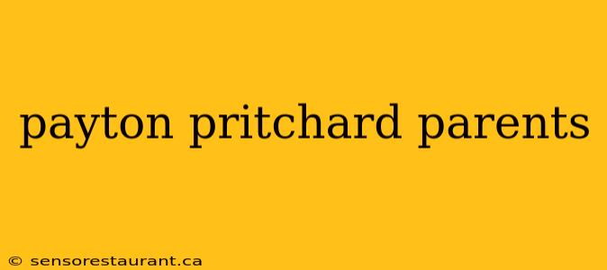 payton pritchard parents