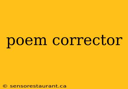 poem corrector