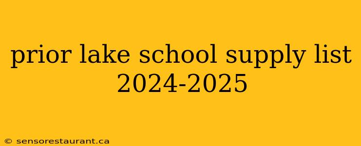 prior lake school supply list 2024-2025