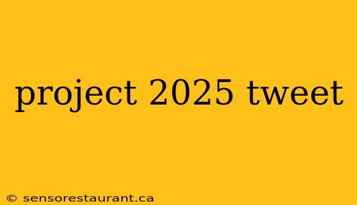 project 2025 tweet