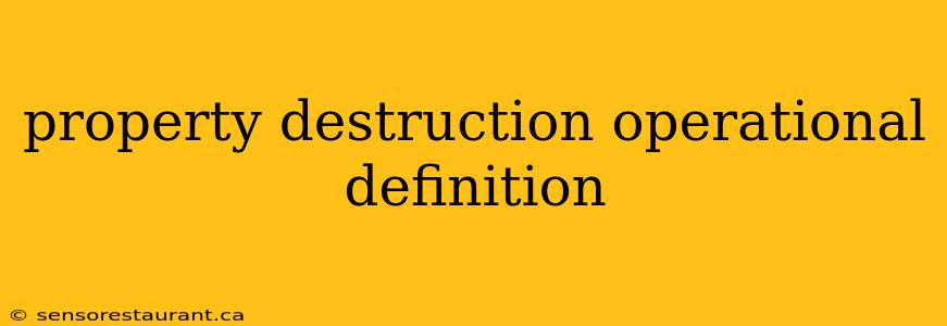 property destruction operational definition