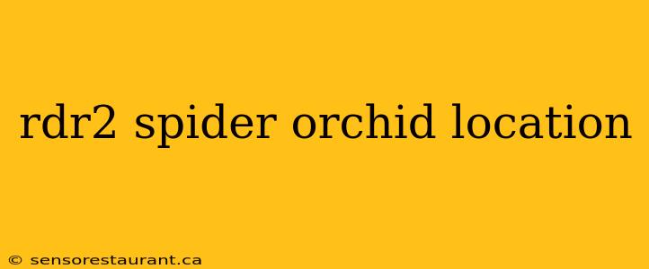 rdr2 spider orchid location