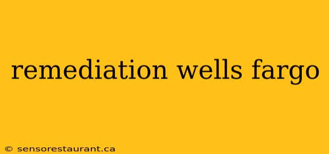 remediation wells fargo