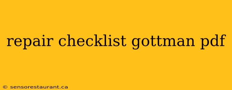 repair checklist gottman pdf