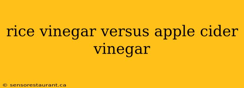 rice vinegar versus apple cider vinegar