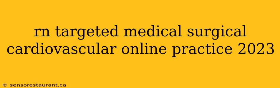 rn targeted medical surgical cardiovascular online practice 2023