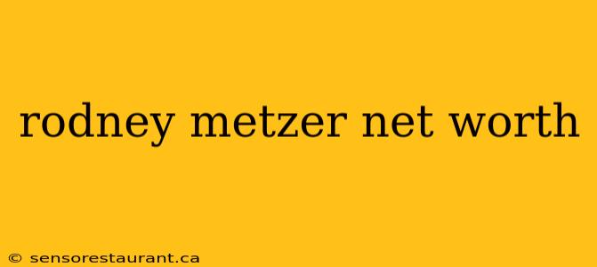 rodney metzer net worth