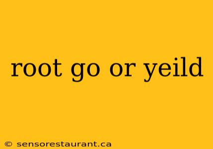 root go or yeild