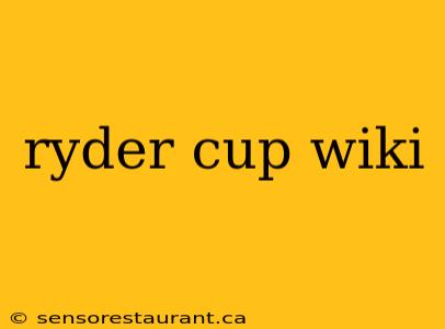 ryder cup wiki