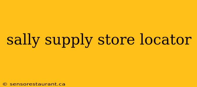 sally supply store locator