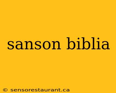 sanson biblia