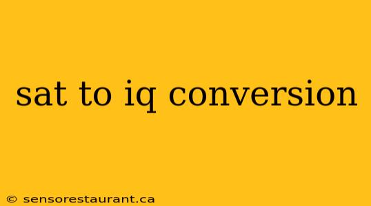 sat to iq conversion