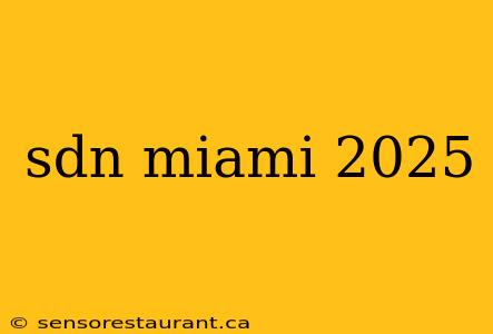 sdn miami 2025