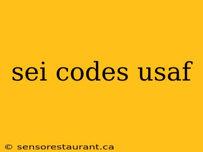 sei codes usaf