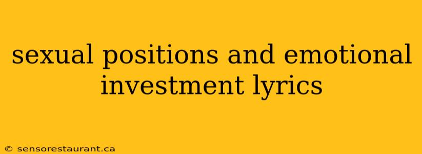 sexual positions and emotional investment lyrics