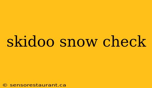 skidoo snow check