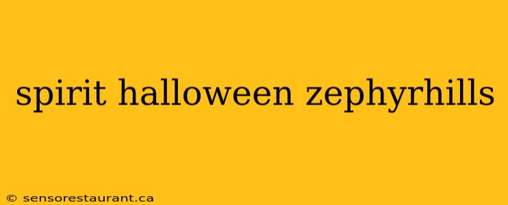 spirit halloween zephyrhills