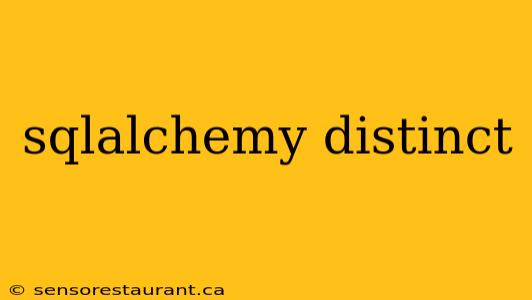 sqlalchemy distinct