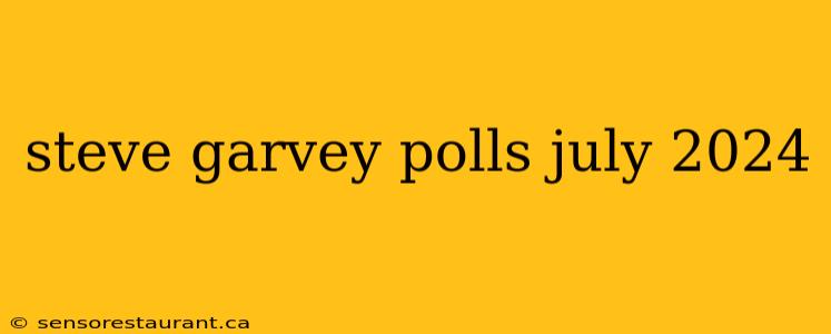 steve garvey polls july 2024