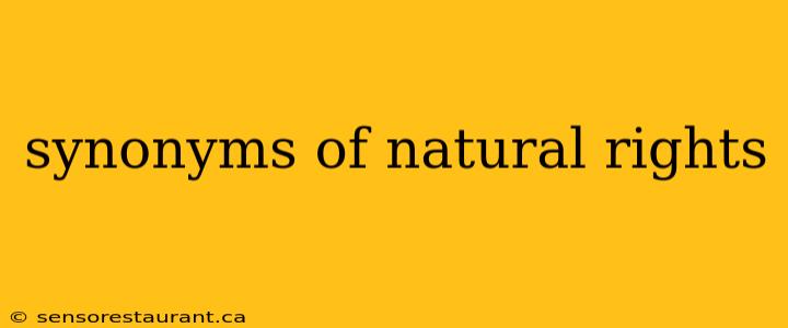 synonyms of natural rights