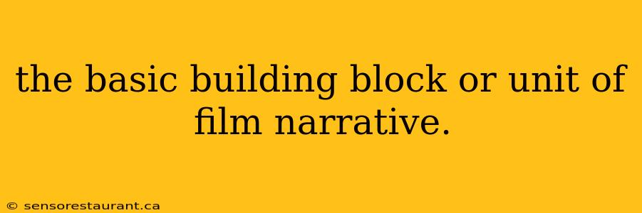 the basic building block or unit of film narrative.