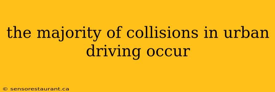 the majority of collisions in urban driving occur