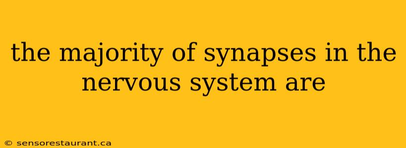 the majority of synapses in the nervous system are