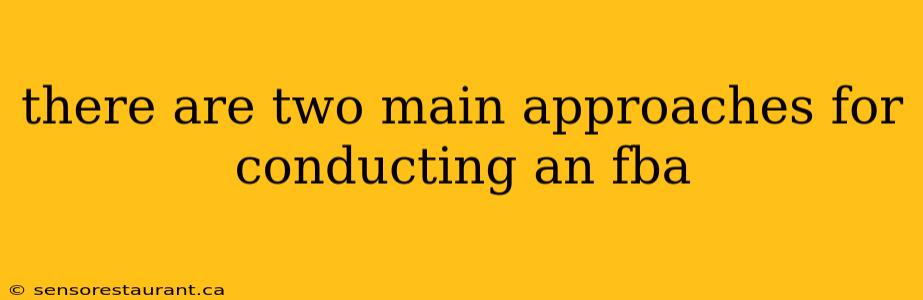 there are two main approaches for conducting an fba