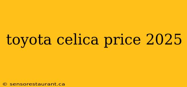 toyota celica price 2025