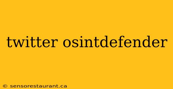 twitter osintdefender