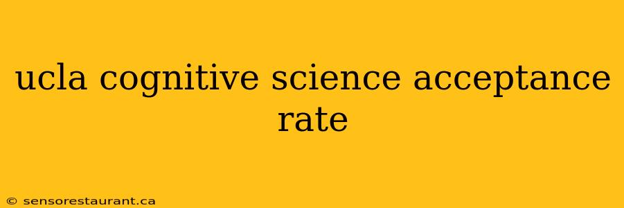 ucla cognitive science acceptance rate