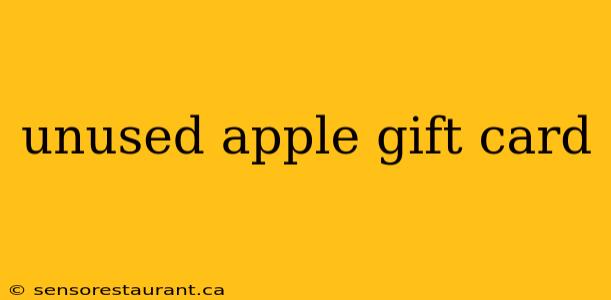 unused apple gift card