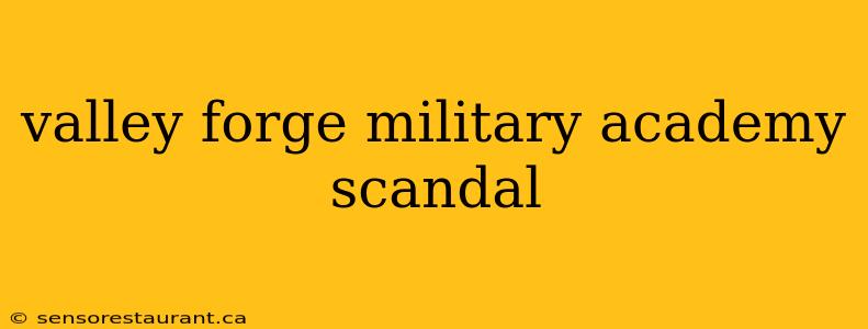 valley forge military academy scandal