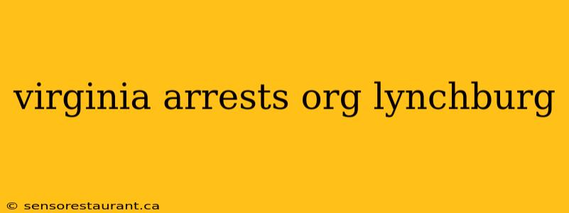 virginia arrests org lynchburg