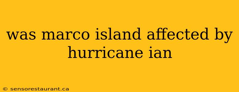 was marco island affected by hurricane ian