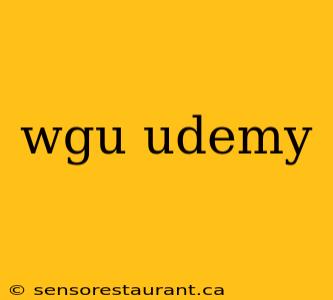 wgu udemy