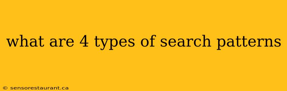 what are 4 types of search patterns